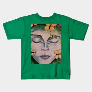 Face with Butterflies Kids T-Shirt